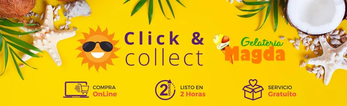 ¡Deleita tu paladar con lo mejor de Gelateria Magda! Nuestra irresistible selección Jijonenca de helados, bebidas y postres te transportará a un paraíso de sabores. ¿Qué esperas? Haz tu pedido en línea en modalidad Click & Collect (Pedir y Recoger).